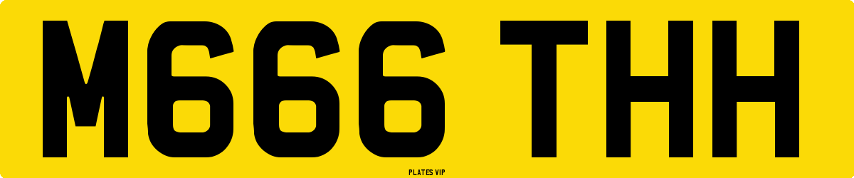 M666 THH Number Plate
