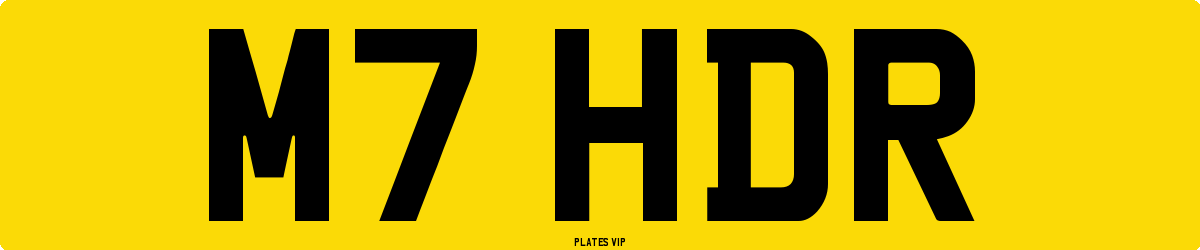 M7 HDR Number Plate
