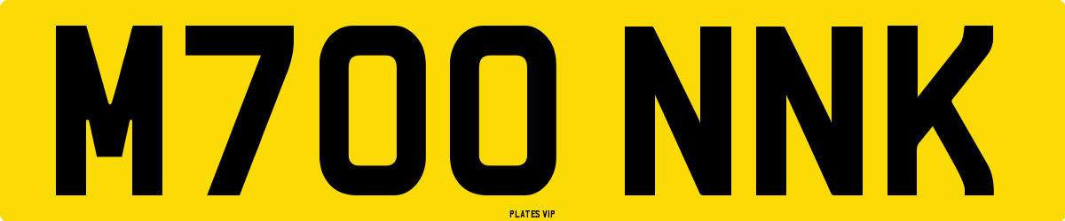 M700 NNK Number Plate