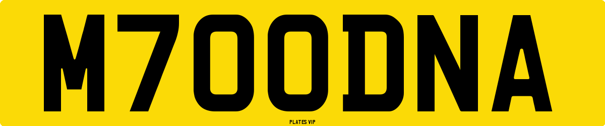 M700DNA Number Plate