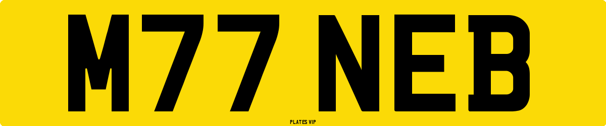 M77 NEB Number Plate