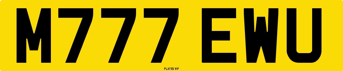 M777 EWU Number Plate