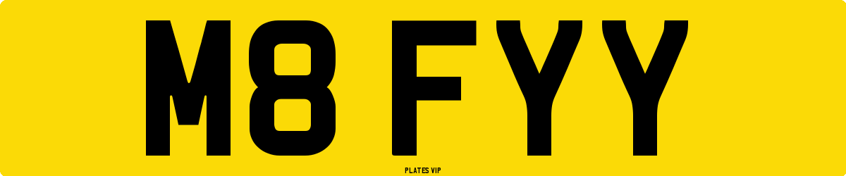 M8 FYY Number Plate