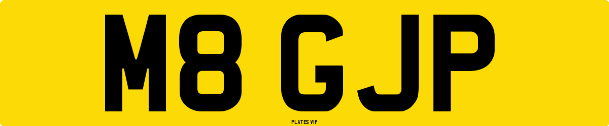 M8 GJP Number Plate