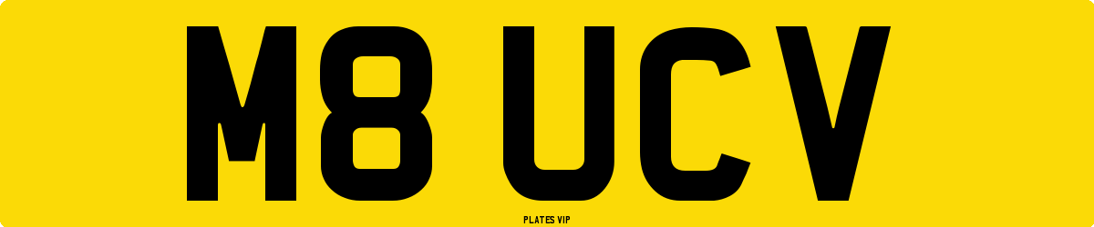 M8 UCV Number Plate