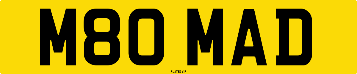M80 MAD Number Plate