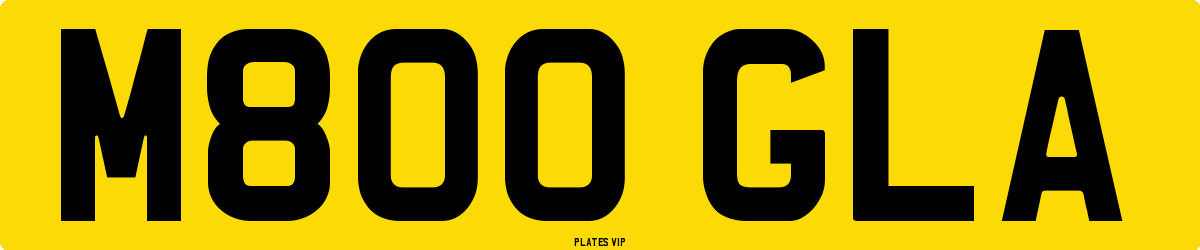 M800 GLA Number Plate