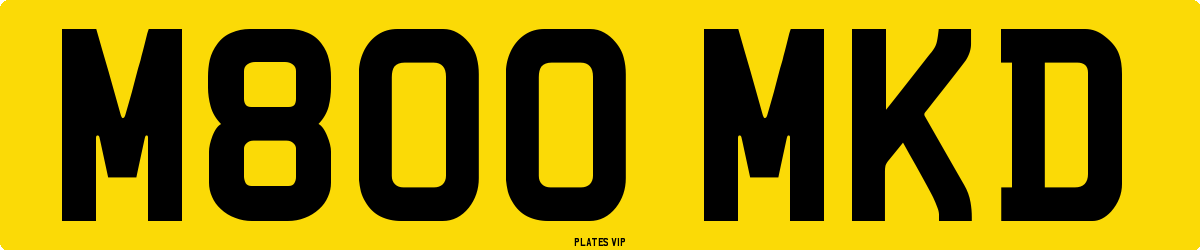 M800 MKD Number Plate