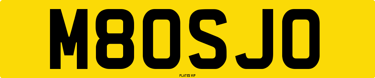 M80SJO Number Plate