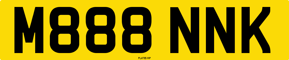 M888 NNK Number Plate