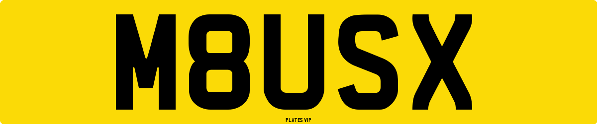 M8USX Number Plate