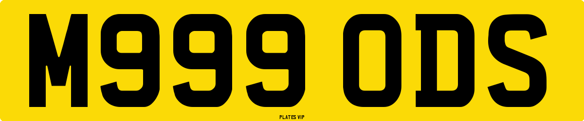 M999 ODS Number Plate