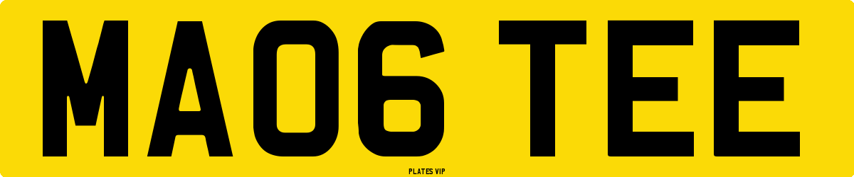 MA06 TEE Number Plate