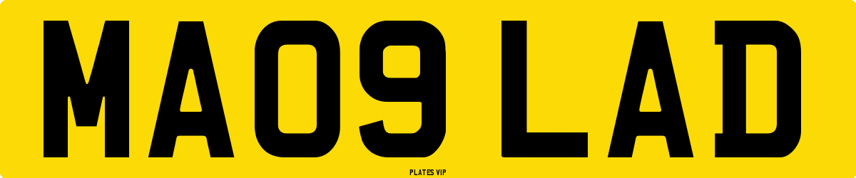 MA09 LAD Number Plate