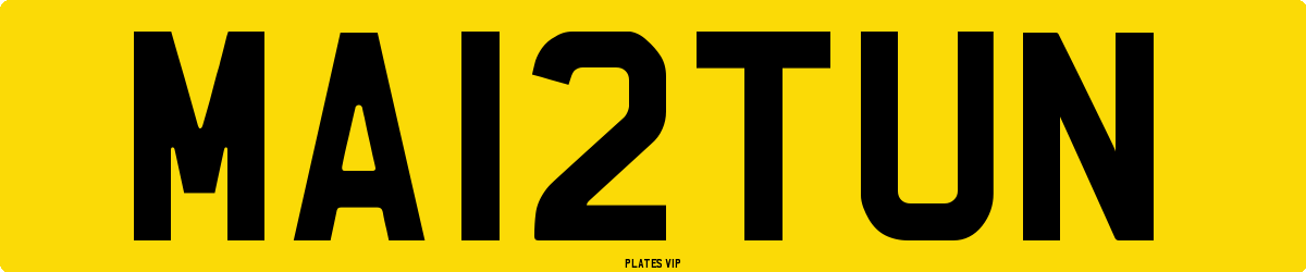 MA12TUN Number Plate