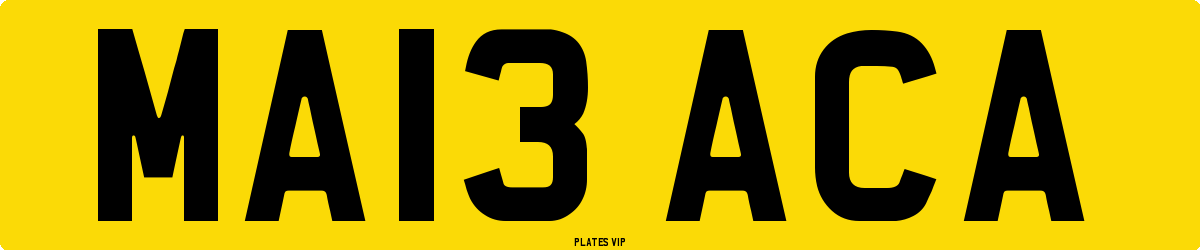 MA13 ACA Number Plate