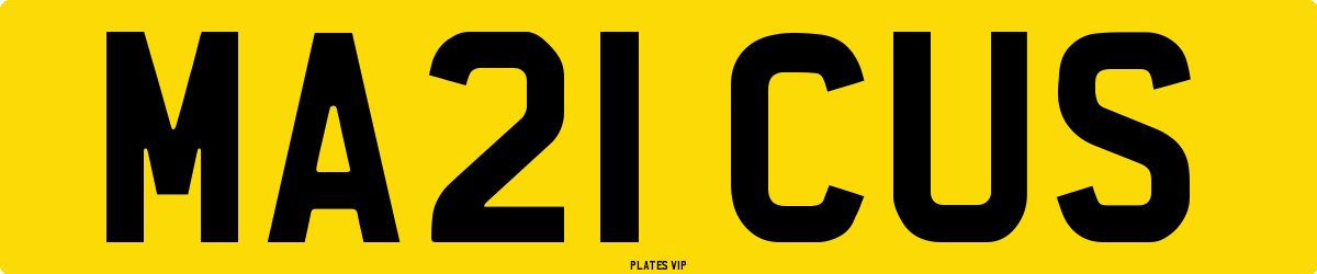 MA21 CUS Number Plate