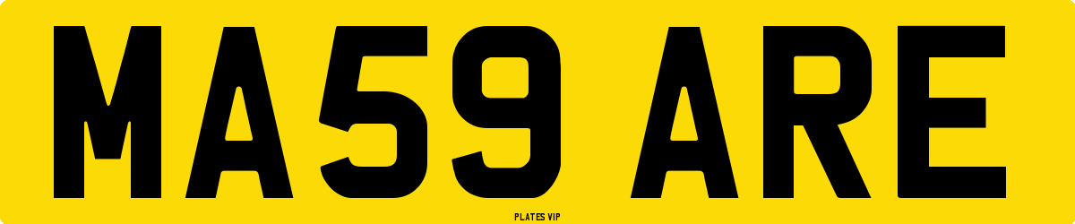MA59 ARE Number Plate