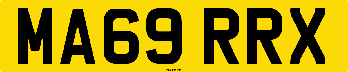MA69 RRX Number Plate