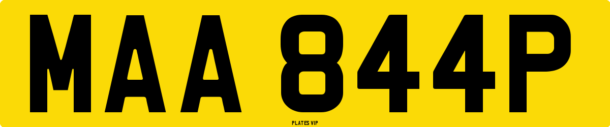 MAA 844P Number Plate