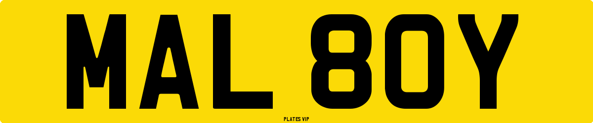 MAL 80Y Number Plate