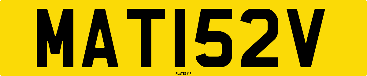MAT152V Number Plate