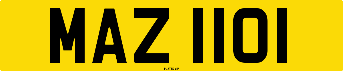 MAZ 1101 Number Plate