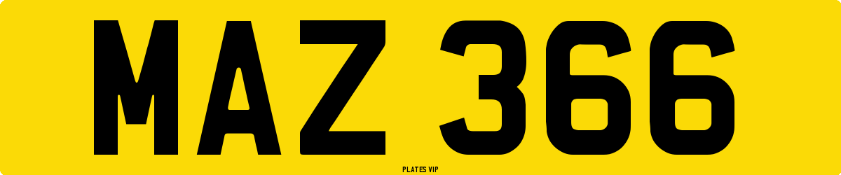 MAZ 366 Number Plate