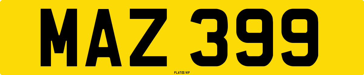 MAZ 399 Number Plate