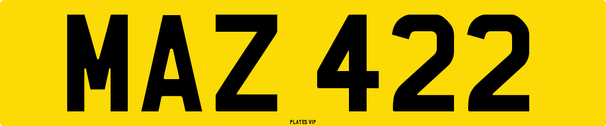 MAZ 422 Number Plate