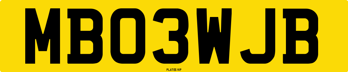 MB03WJB Number Plate