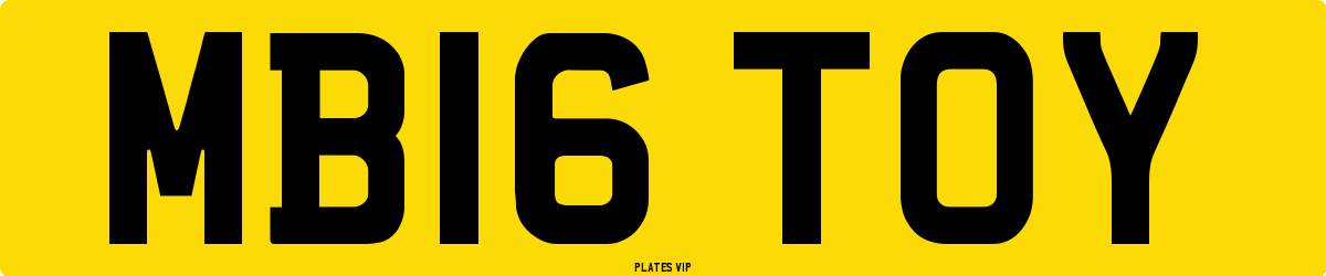 MB16 TOY Number Plate