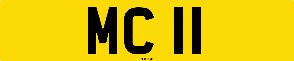 MC 11 Number Plate