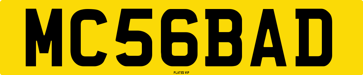MC 56 BAD Number Plate