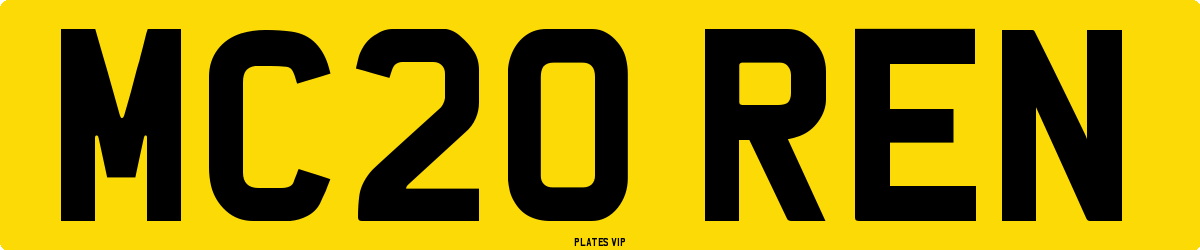 MC20 REN Number Plate