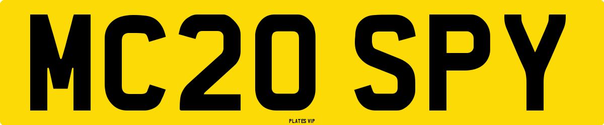 MC20 SPY Number Plate