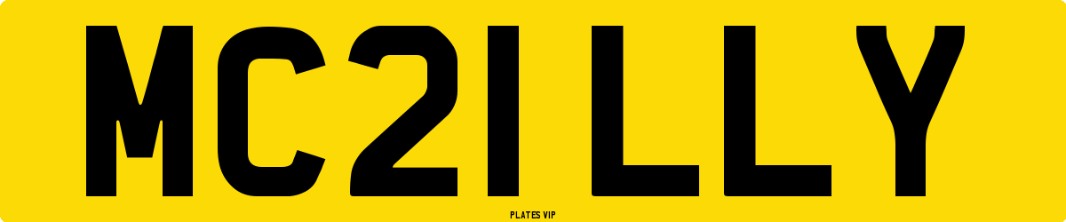 MC21 LLY Number Plate