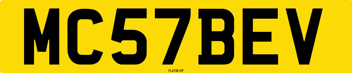 MC57BEV Number Plate