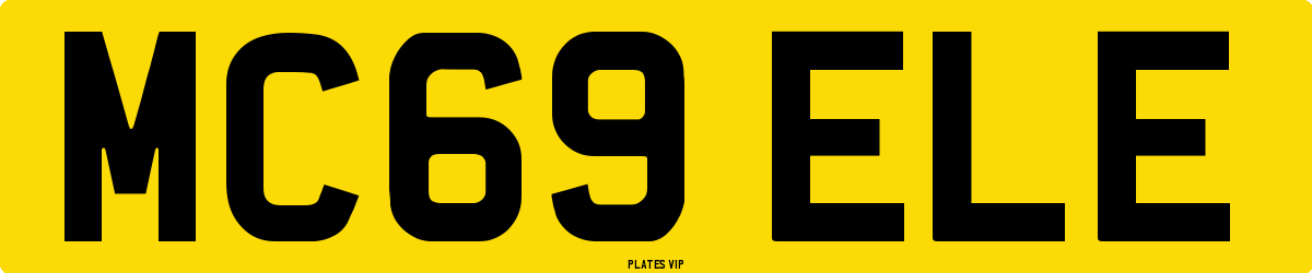 MC69 ELE Number Plate