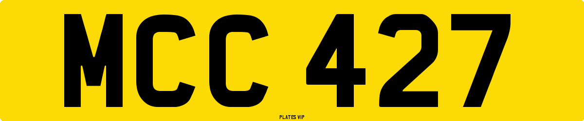 MCC 427 Number Plate
