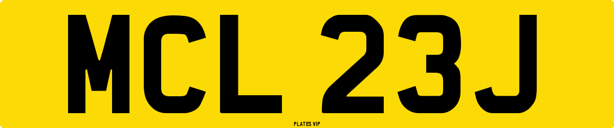 MCL 23J Number Plate