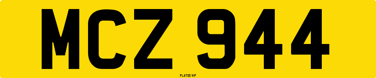 MCZ 944 Number Plate