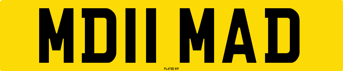 MD11 MAD Number Plate