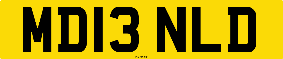 MD13 NLD Number Plate
