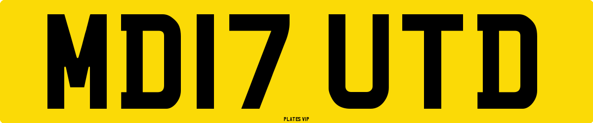 MD17 UTD Number Plate