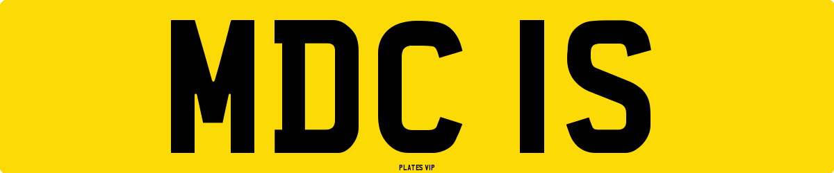 MDC 1S Number Plate