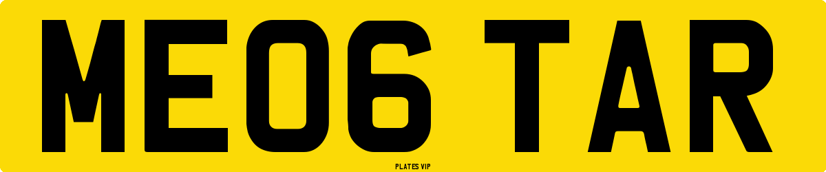 ME06 TAR Number Plate