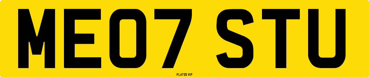 ME07 STU Number Plate