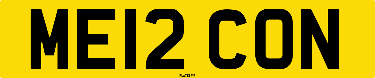 ME12 CON Number Plate