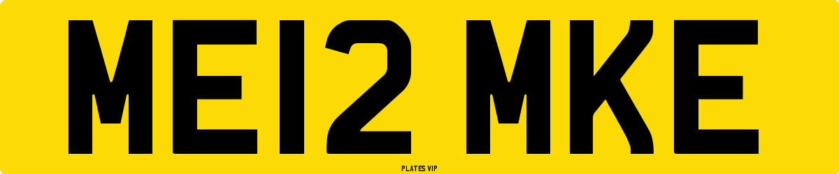 ME12 MKE Number Plate